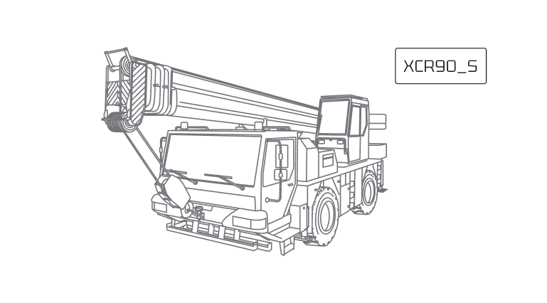 Короткобазный кран XCMG XCR90_S